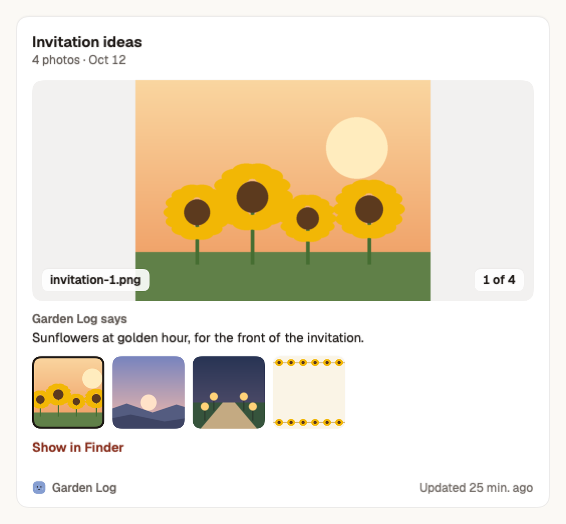 The Gallery widget