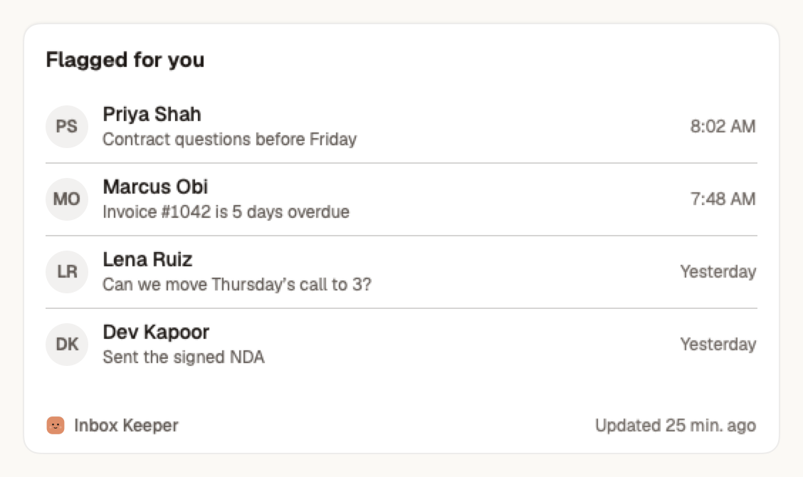 The List widget